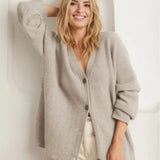 Luxe Black Cashmere Cardigan – 100% Cashmere, Elegant Women's Jumper-2