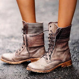Women's Leather Lace-Up Ankle Boots