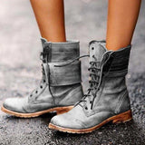 Women's Leather Lace-Up Ankle Boots