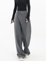 Elina | Women’s Wide-Leg Dress Pants | Asymmetrical & Elegant