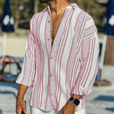 Montherra - Striped Linen Shirt For Men