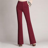 Elegant Women's Tailored High-Waisted A-Line Trousers