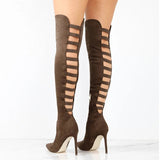 Bottes hautes à talons pour femmes au-dessus du genou
