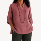 Lara | Casual Tuniek Blouse voor Dames in Luchtig Linnen voor Zomerdagen 3