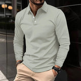 Polo à manches longues avec patte de boutonnage pour homme