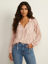Airy Lace Blouse with Bohemian Look