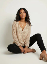 Airy Lace Blouse with Bohemian Look