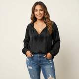 Airy Lace Blouse with Bohemian Look