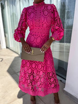 Nisha - Elegant Lace Midi Dress