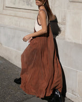 Lunévie - Maxikleid mit Kontrast-Flow