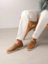 Men's Suede-Look Slip-On Loafers with Comfort Sole