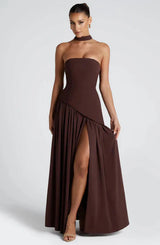 Lozendra - Strapless Flowing Maxi Dress