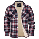 Veste à carreaux doublée en polaire pour homme | Vêtement d'extérieur chaud pour l'hiver