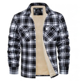 Veste à carreaux doublée en polaire pour homme | Vêtement d'extérieur chaud pour l'hiver