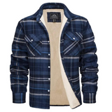 Veste à carreaux doublée en polaire pour homme | Vêtement d'extérieur chaud pour l'hiver
