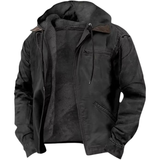 Veste ample en velours côtelé pour homme | Vêtement d'extérieur avec patte de boutonnage