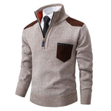 Men's Turtleneck Sweater | Sweater With Zipper And Patches