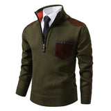 Men's Turtleneck Sweater | Sweater With Zipper And Patches