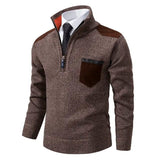Men's Turtleneck Sweater | Sweater With Zipper And Patches