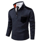 Men's Turtleneck Sweater | Sweater With Zipper And Patches