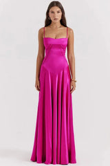 Silky Satin Floor-Length Dress