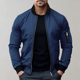 Veste Bomber Coupe Moderne avec Fermetures Éclair pour Hommes