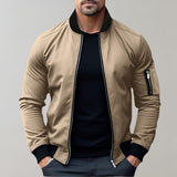 Veste Bomber Coupe Moderne avec Fermetures Éclair pour Hommes