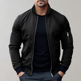 Veste Bomber Coupe Moderne avec Fermetures Éclair pour Hommes