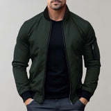 Veste Bomber Coupe Moderne avec Fermetures Éclair pour Hommes