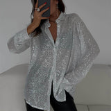 Elowenn - Blouse oversize scintillante pour femmes