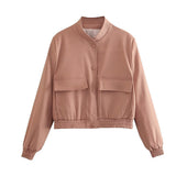 Ellie – Casaco curto feminino com bolsos