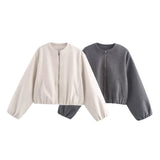 Valenciann - Womens Bomber Jacket With High Collar And Side Pockets