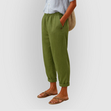 Summer Pants with Elastic Waist – Lightweight and Stylish
