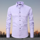 Chemise classique extensible sans plis