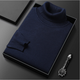 Men’s Cashmere Cotton Turtleneck Sweater – Elegant Comfort, Versatile Fit-3