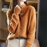 Elanara – Kaschmir-Cardigan mit Knopfleiste für Damen