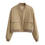 Ellie – Casaco curto feminino com bolsos
