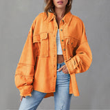 Ismeriah – Dámská oversized džínová bunda z bavlny