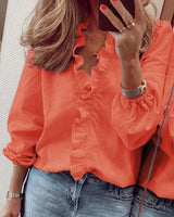Hannelle – Elegant Ruffle Wrap Blouse Women