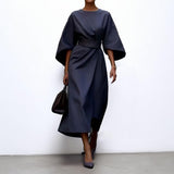 Eldra - Long Dress with Batwing Sleeves