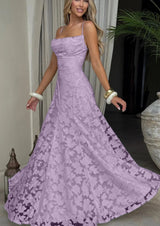 Elegant Women's Maxi Evening Dress with Spaghetti Straps