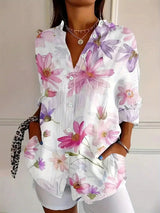 Blouse femme avec imprimé ludique et tissu léger