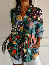 Blouse femme avec imprimé ludique et tissu léger