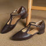 Δερμάτινες Mary Janes