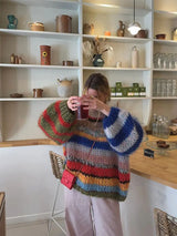 Maricel – suéter multicolor atrevido de mohair para mujer