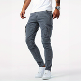 Men's Stretch Cargo Jeans – Casual Slim Fit Denim Pants