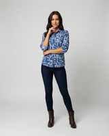 Maribel - Womens Blouse With Turn Down Collar