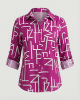 Maribel - Womens Blouse With Turn Down Collar