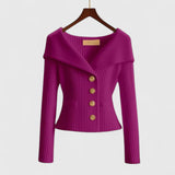Pull tricoté femme à épaules dénudées