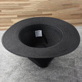 Woven Wide-Brim Panama Hat for Unisex